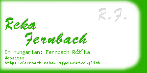 reka fernbach business card